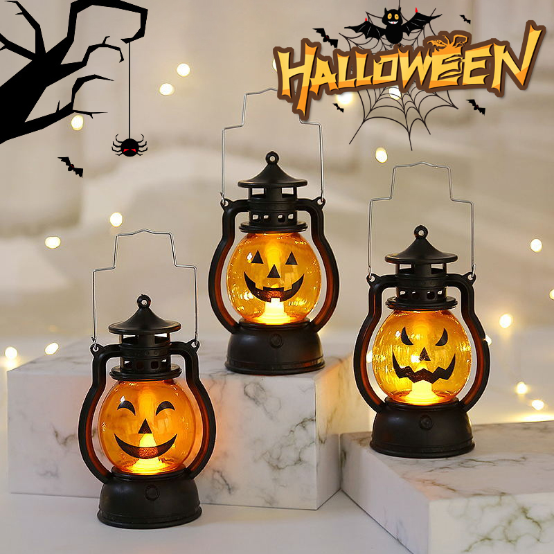 Outdoor Furniture Hotel - LED Pumpkin Lantern Handheld Lamp Vintage