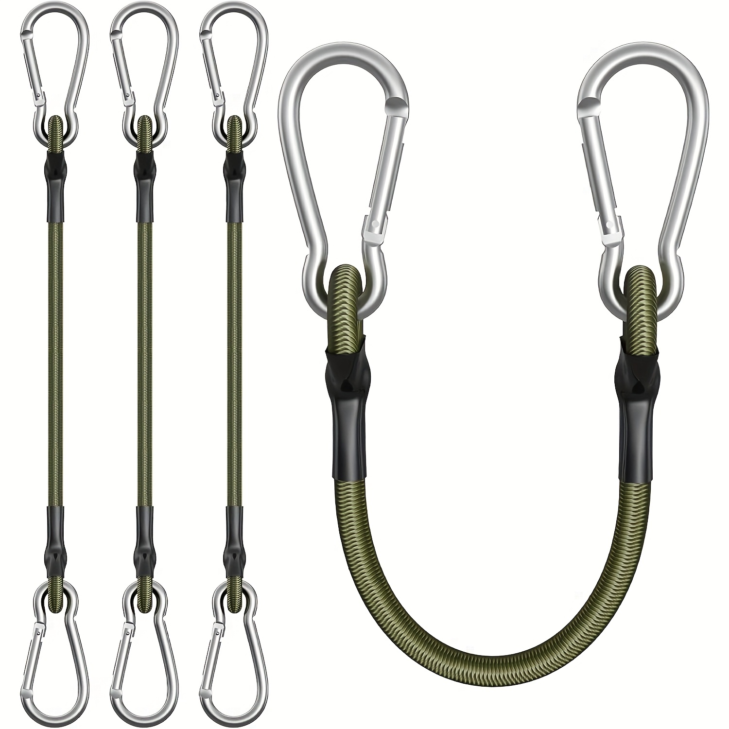 Outdoor Furniture Rope - 2Pcs Elastic Rope Aluminum Hook 8mm