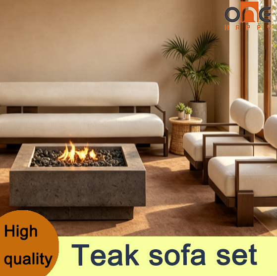 Outdoor Furniture Hotel - Rustproof Black Aluminum Outdoor Sofa Set