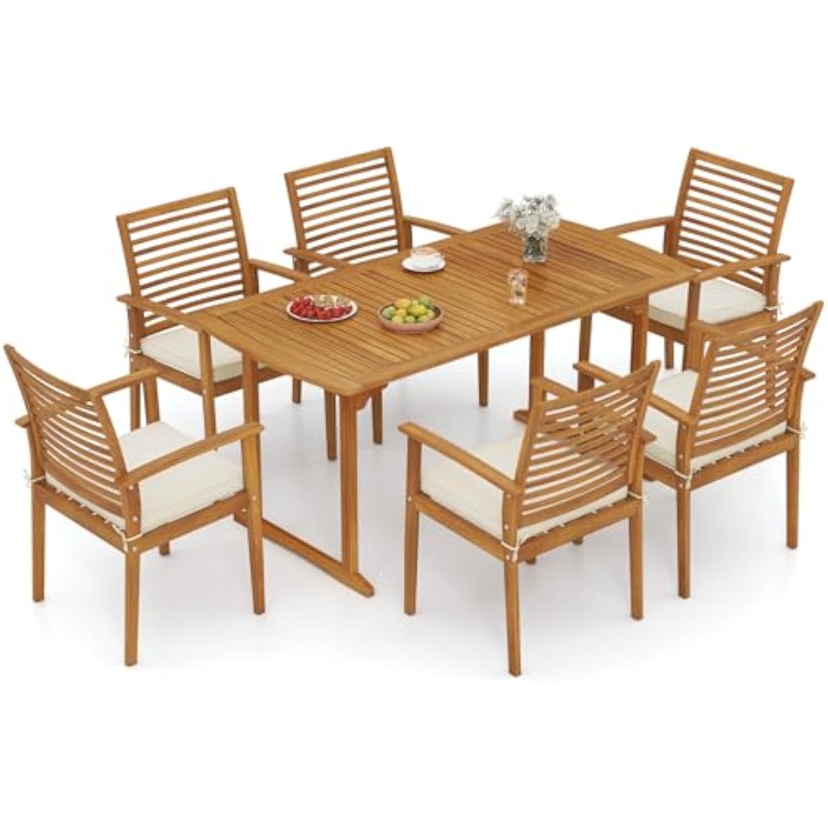 Outdoor Furniture One Piece - Seven-piece outdoor dining ensemble crafted from