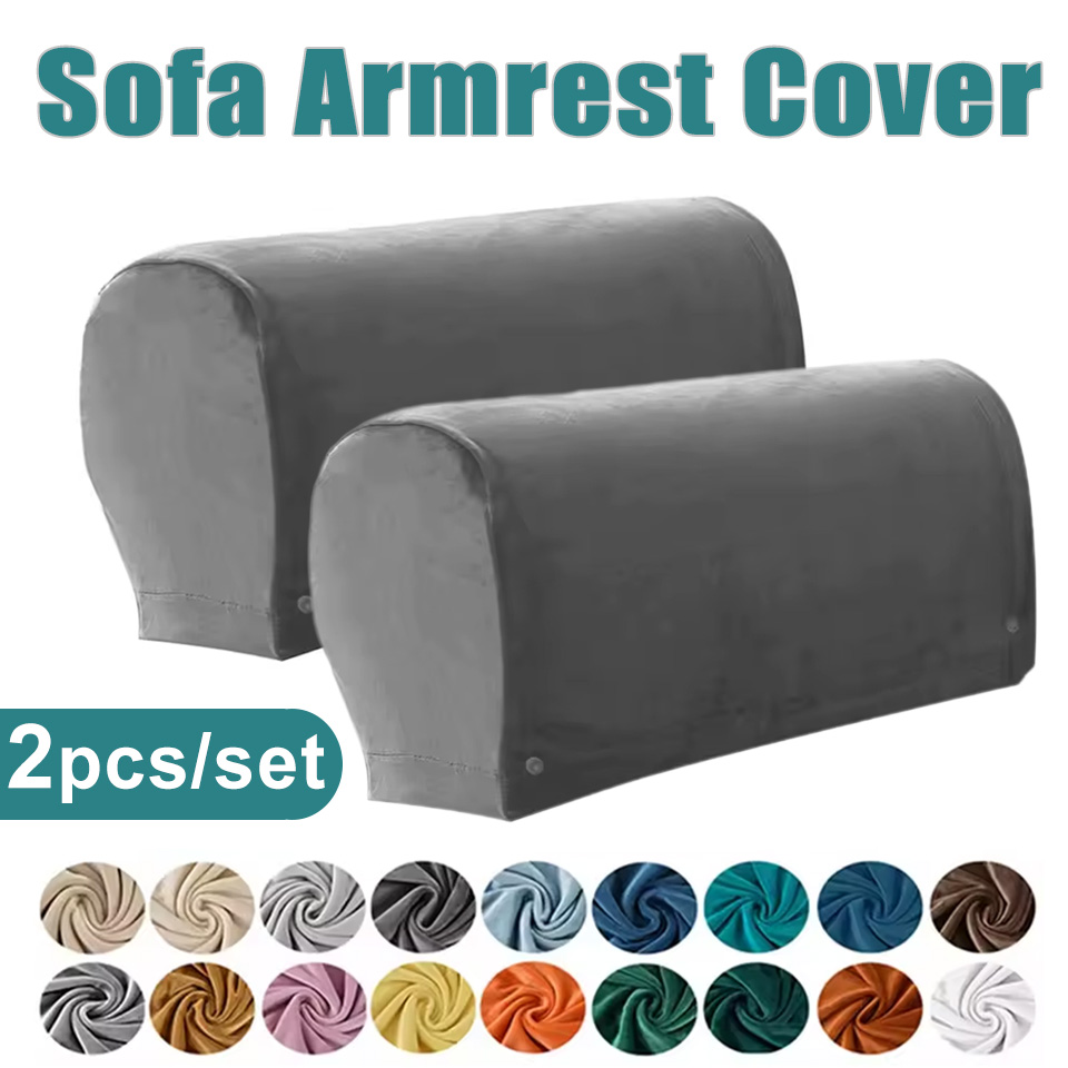 Outdoor Furniture Bali - 2pcs/set Velvet Sofa Armchair Cover Anti-Slip