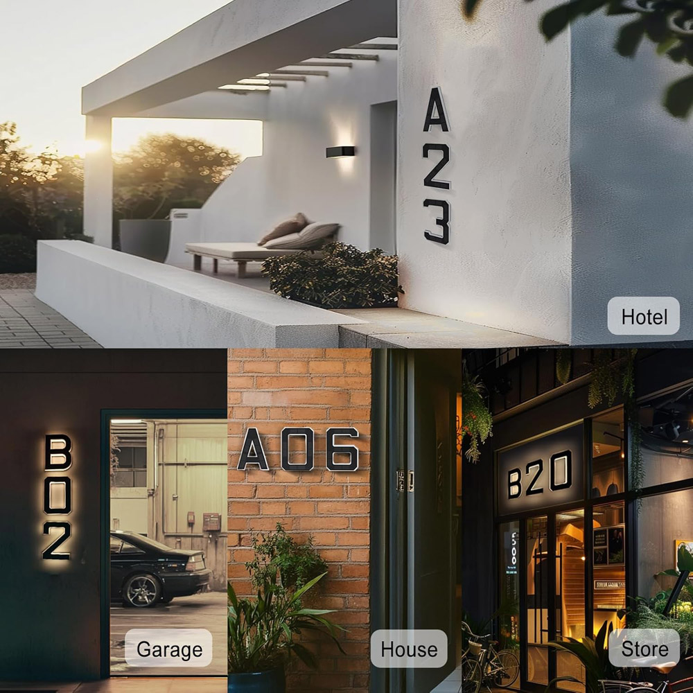23cm Solar Lighted House Numbe - Outdoor Furniture Hotel 评论和价格