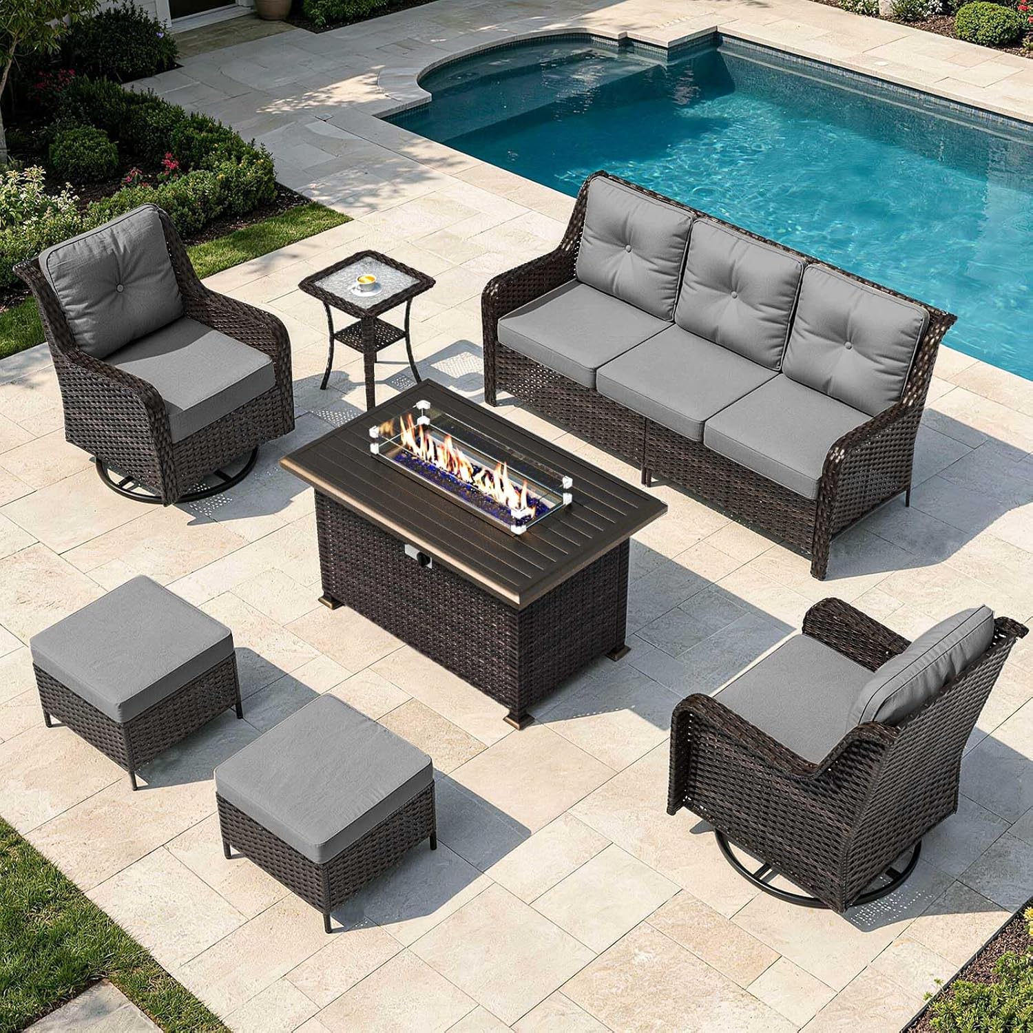 7-Piece Patio Furniture Set, O - Outdoor Furniture Bali 评论和价格