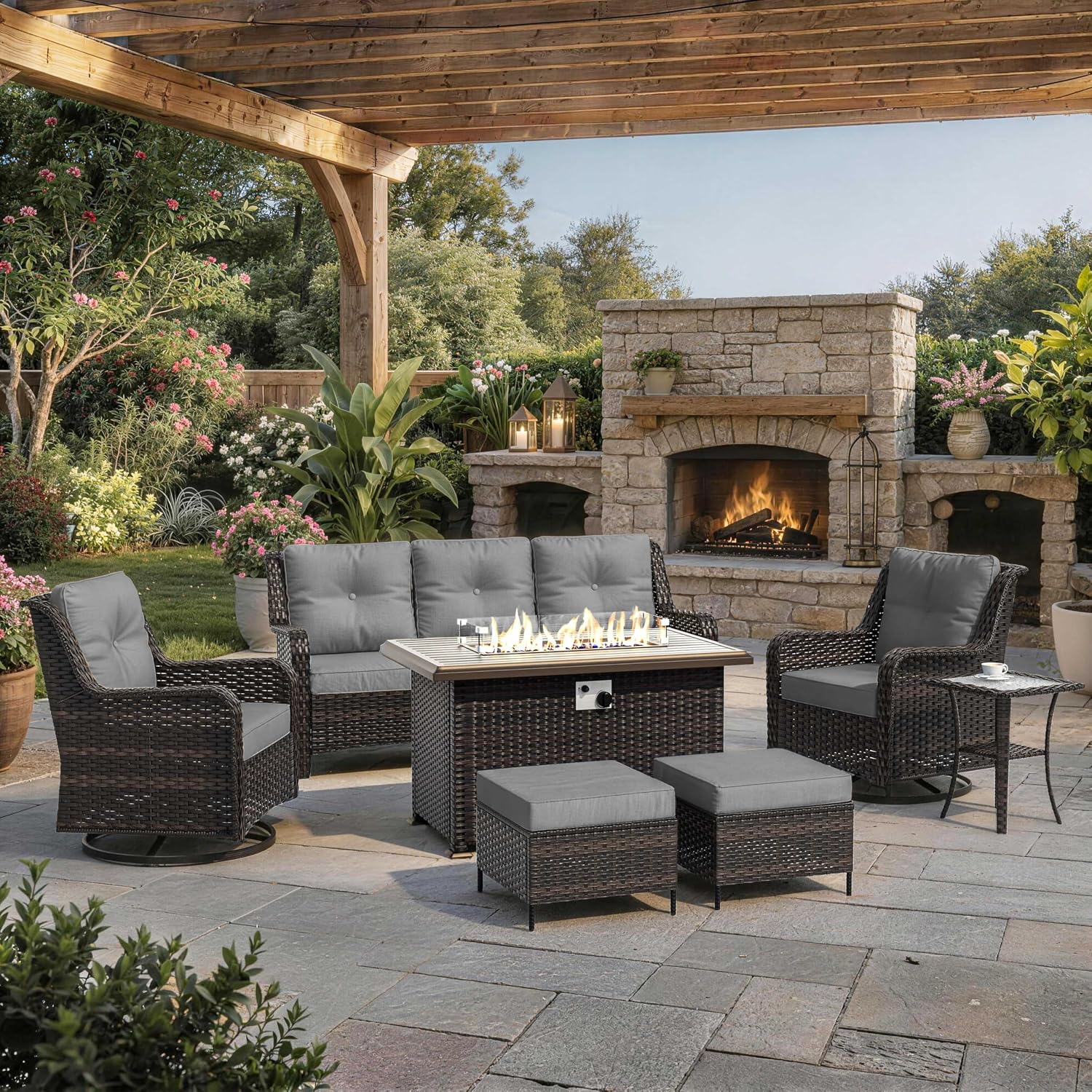 7-Piece Patio Furniture Set, O - Outdoor Furniture Bali 评论和价格
