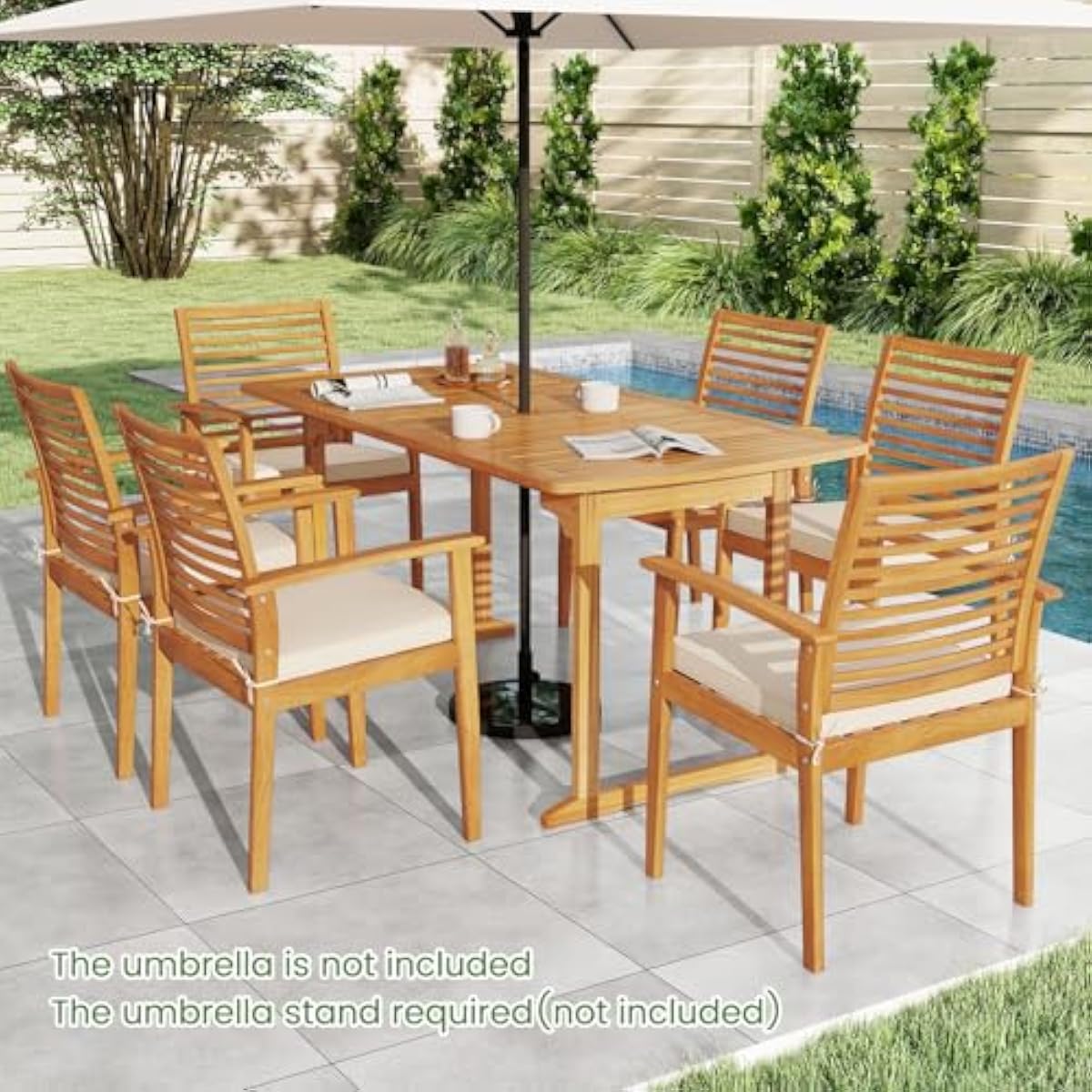 Seven-piece outdoor dining ens - Outdoor Furniture One Piece 评论和价格