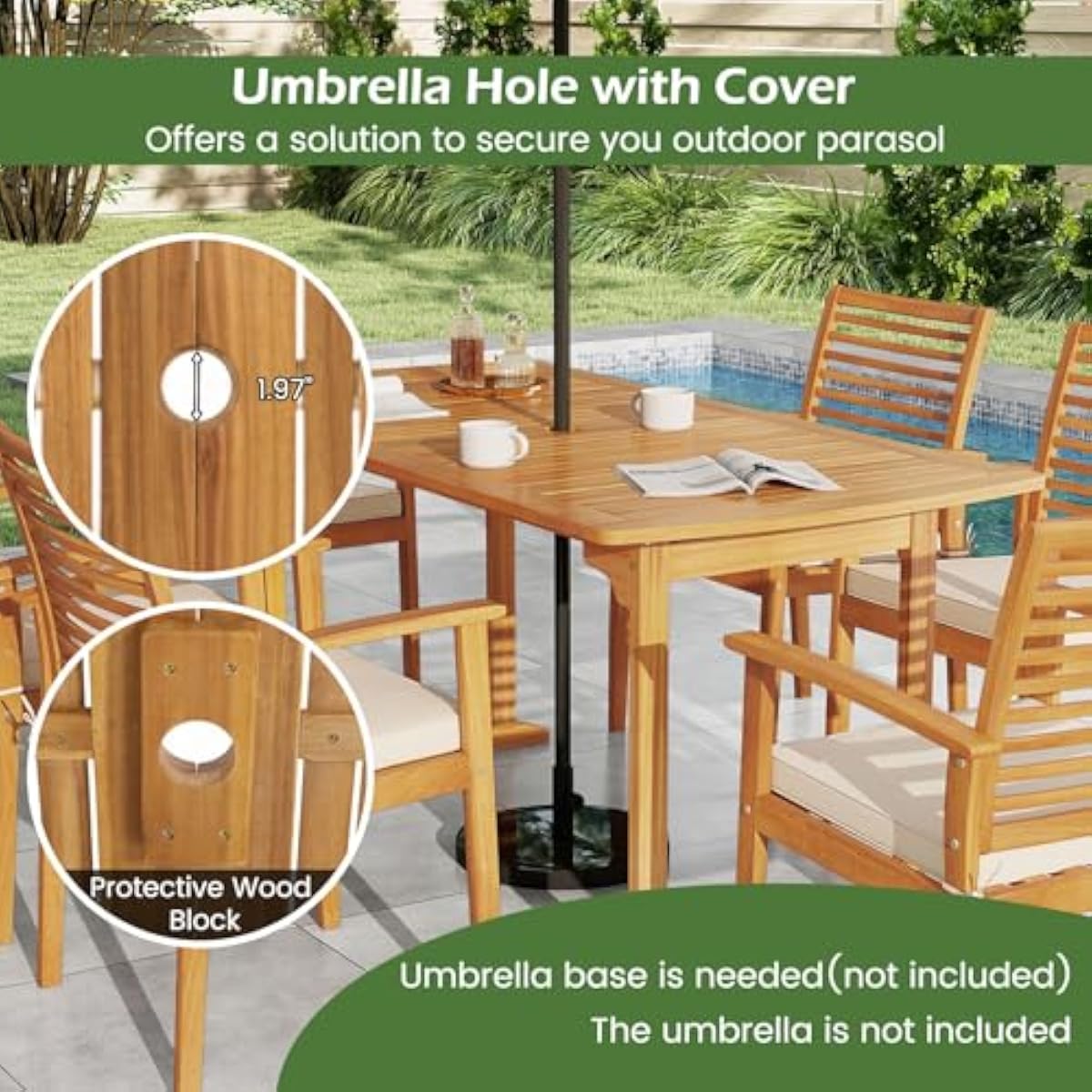 Seven-piece outdoor dining ens - Outdoor Furniture One Piece 评论和价格