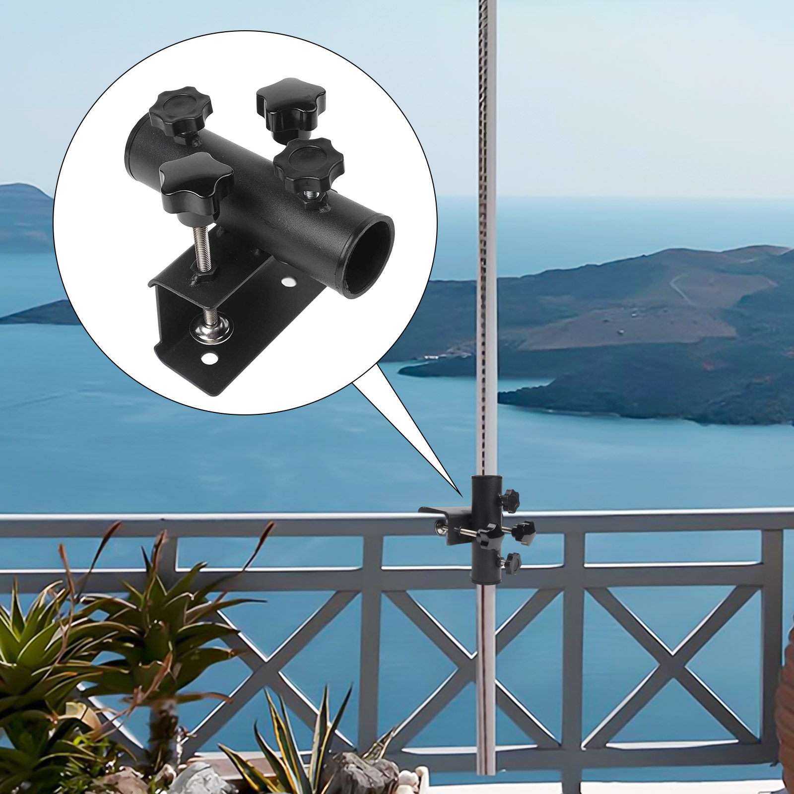 Balcony Umbrella Holder Clamp  - Outdoor Furniture Bali 评论和价格